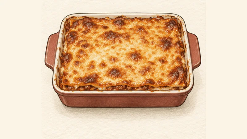 Lasagne alla Bolognese, step 4: Bake until bubbling.
