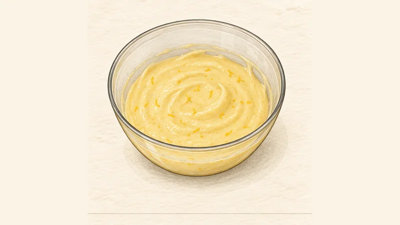 Madeleines, step 3: Finish the batter.