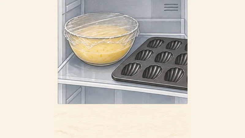 Madeleines, step 4: Rest the batter cold.