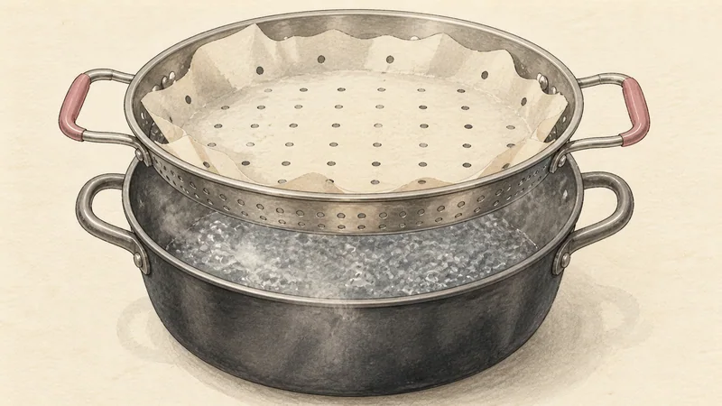 Steamed pork mandu, step 9: Prepare a strong steam.