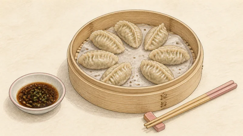 Steamed pork mandu, step 14: Rest briefly and serve.