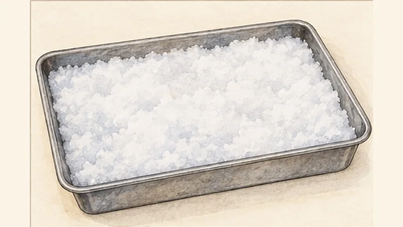 Maple Taffy on Snow, step 1: Prepare the snow.
