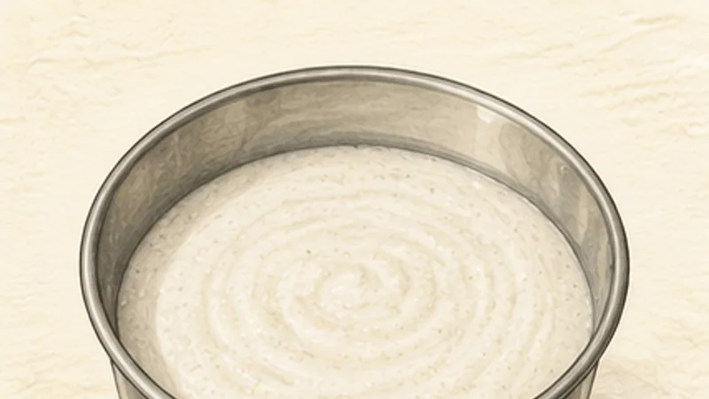 Masala Dosa, step 2: Grind a light urad batter.