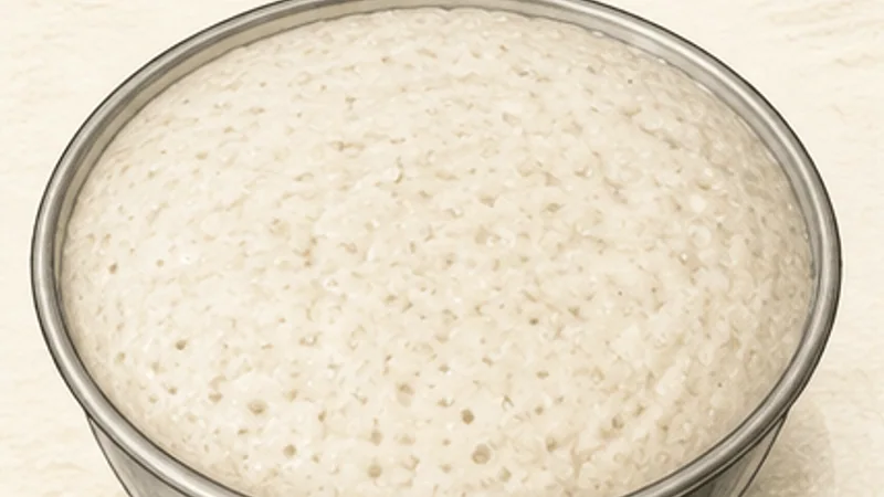 Masala Dosa, step 4: Ferment until airy.