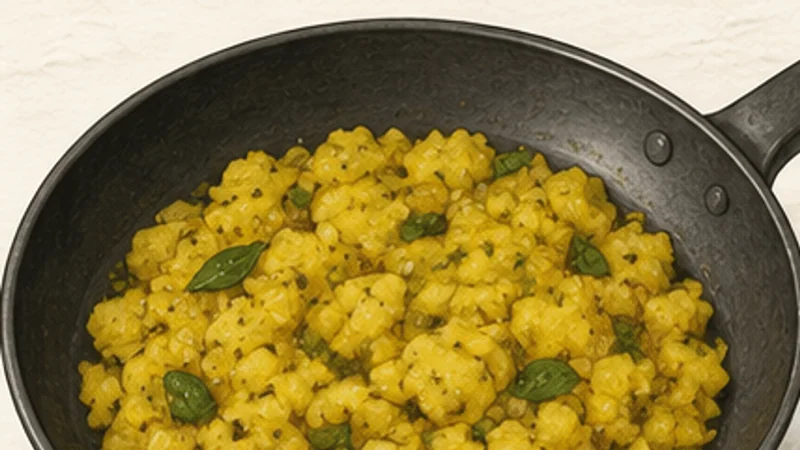 Masala Dosa, step 7: Finish the potato masala.