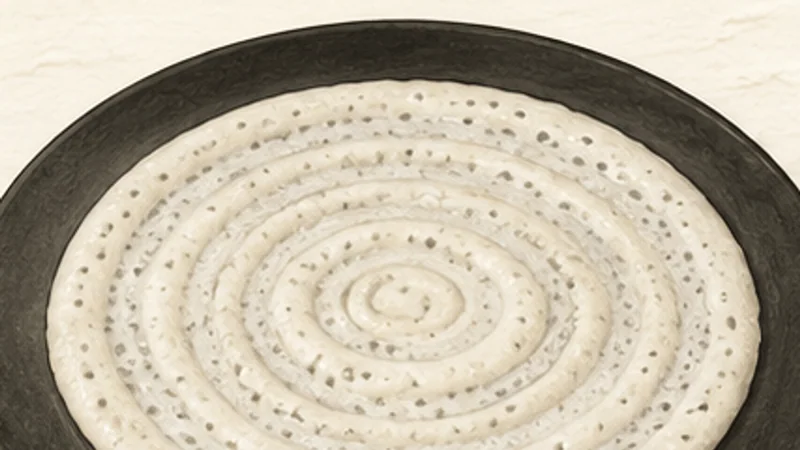 Masala Dosa, step 8: Spread the dosa thin.