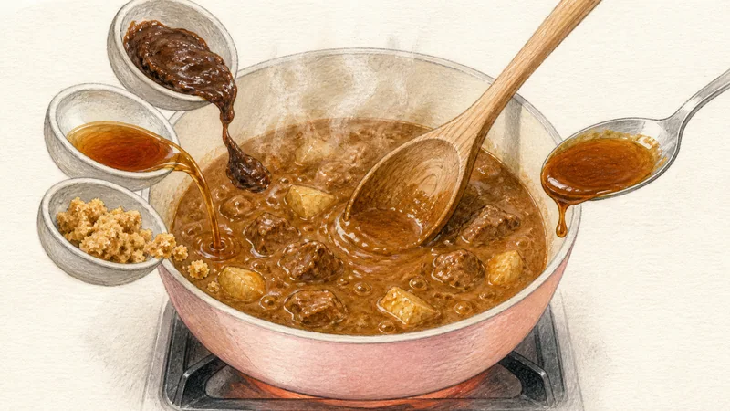 Beef Massaman Curry, step 8: Balance the Massaman sauce.