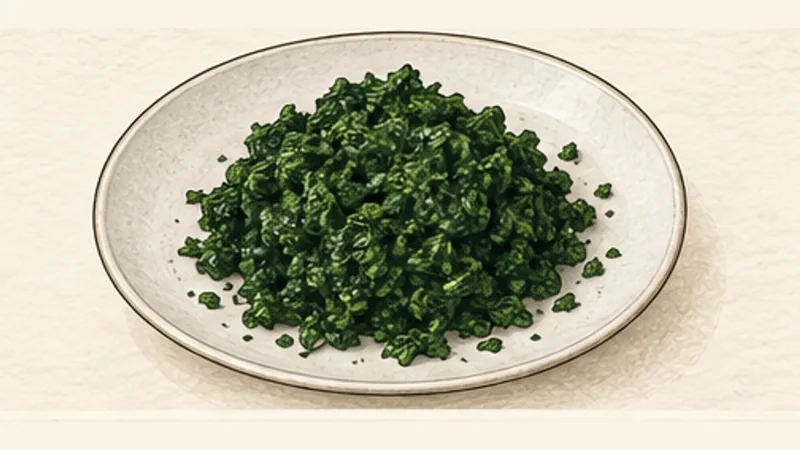 Swabian Maultaschen, step 4: Wilt and dry the spinach.