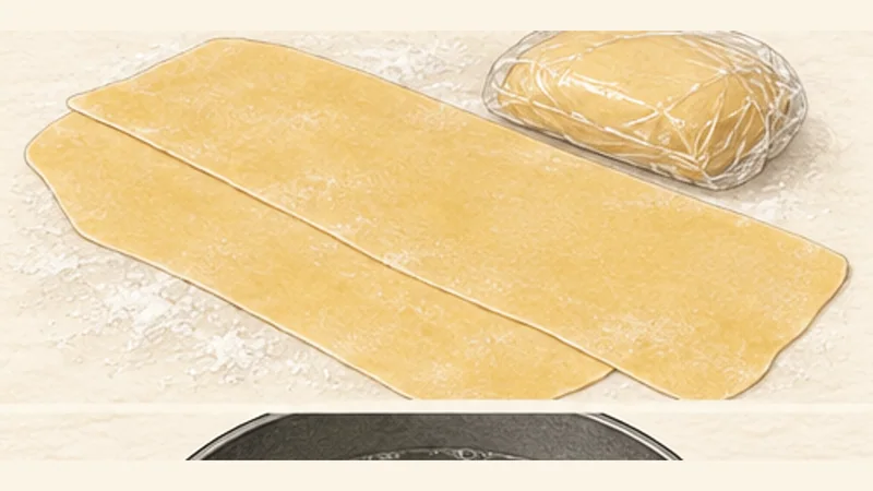 Swabian Maultaschen, step 7: Roll the dough thin.