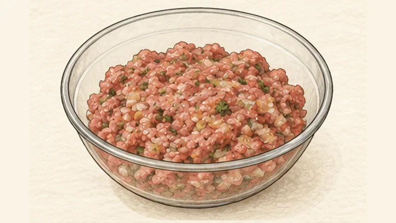 Classic Meatloaf, step 3: Mix gently.