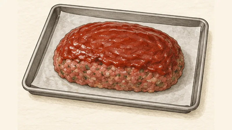 Classic Meatloaf, step 5: Mix and brush the glaze.
