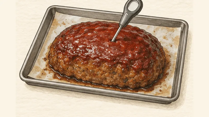 Classic Meatloaf, step 6: Bake and reglaze.