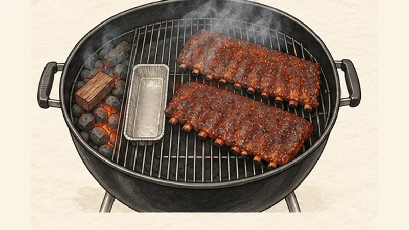 Memphis-Style Dry-Rub Ribs, step 6: Mix and apply the vinegar mop.