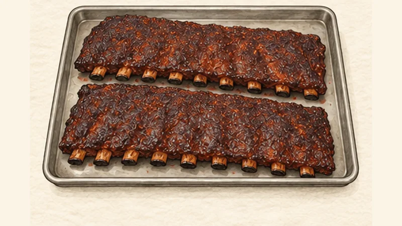 Memphis-Style Dry-Rub Ribs, step 7: Smoke until tender with some bite.