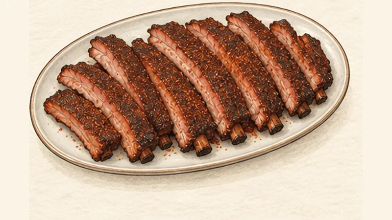 Memphis-Style Dry-Rub Ribs, step 9: Rest, slice and serve dry.