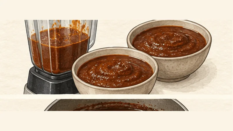 Mole Poblano, step 10: Blend the mole in batches.
