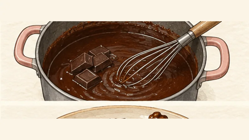 Mole Poblano, step 12: Loosen the mole and melt in chocolate.