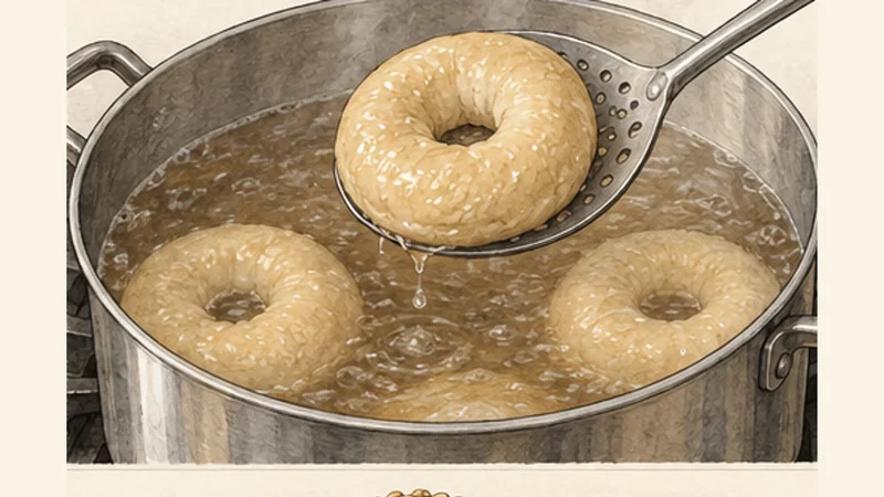 Montréal-Style Sesame Bagels, step 6: Poach the bagels.