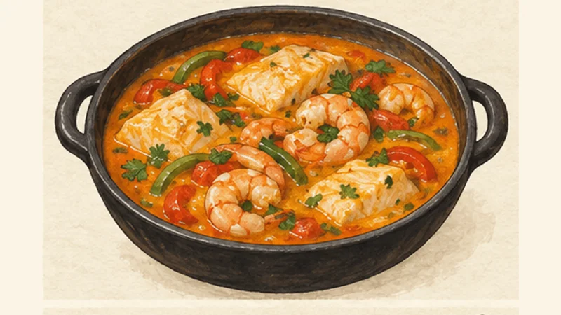 Moqueca Baiana, step 6: Finish the broth.