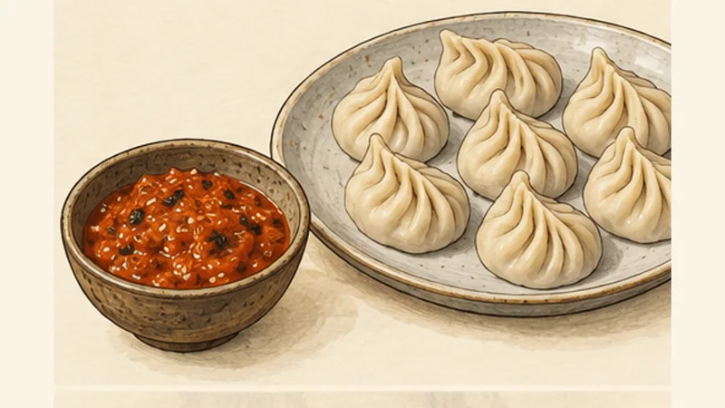Nepali Chicken Momo, step 3: Make the tomato achar.