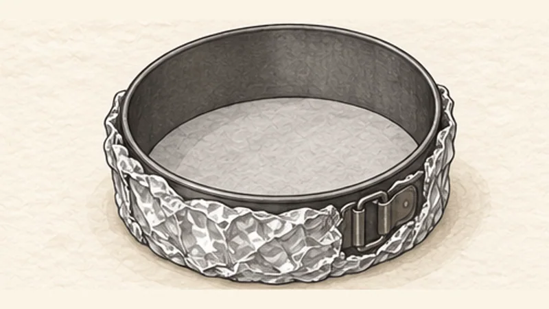 New York Cheesecake, step 1: Prepare the springform pan.
