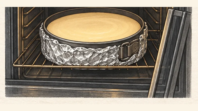 New York Cheesecake, step 11: Cool gradually in the oven.