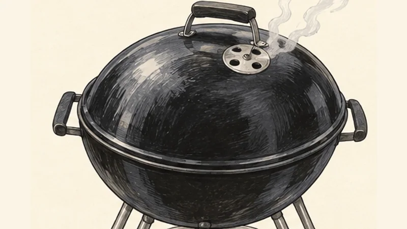 Kenyan Nyama Choma with Kachumbari, step 3: Slow-grill the thick pieces.