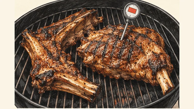Kenyan Nyama Choma with Kachumbari, step 4: Char over direct heat and check doneness.
