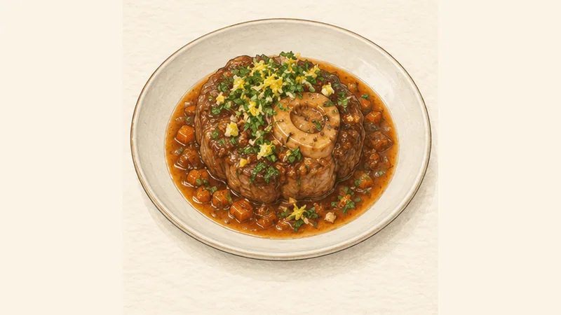 Ossobuco alla Milanese, step 5: Make gremolata and finish.