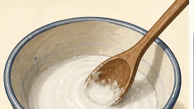 Taiwanese Oyster Omelette, step 2: Drain oysters and mix slurry.