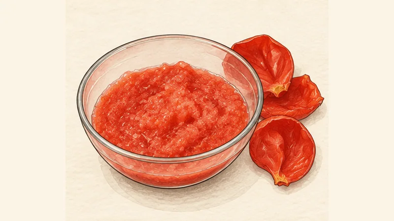 Pan con Tomate (Pa amb Tomàquet), step 1: Grate the ripe tomatoes.