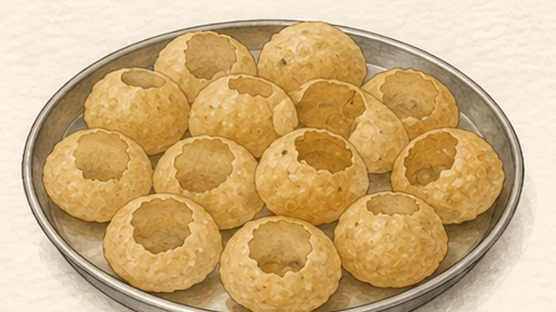Pani Puri, step 4: Dry and store the shells.