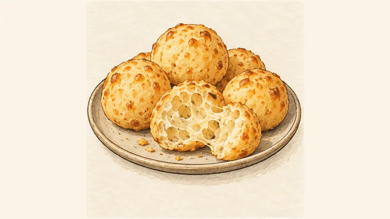 Pão de Queijo, step 6: Rest briefly and serve.