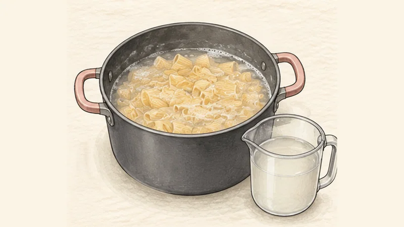 Pasta alla Norma, step 3: Boil the pasta.