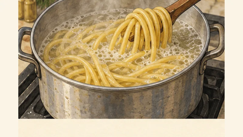Palermitan Pasta con le Sarde, step 5: Boil pasta in fennel water.