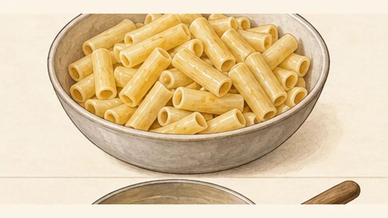 Pastitsio, step 4: Cook the pasta short of done.