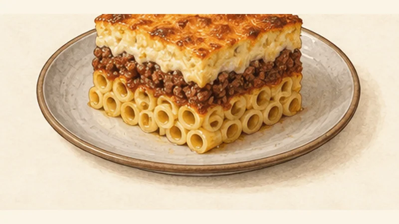 Pastitsio, step 11: Cool for clean slices.