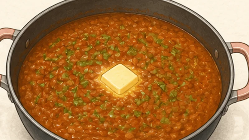 Mumbai Pav Bhaji, step 6: Finish the bhaji.