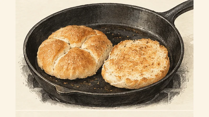 Toronto Peameal Bacon Sandwich, step 1: Warm the griddle and rolls.