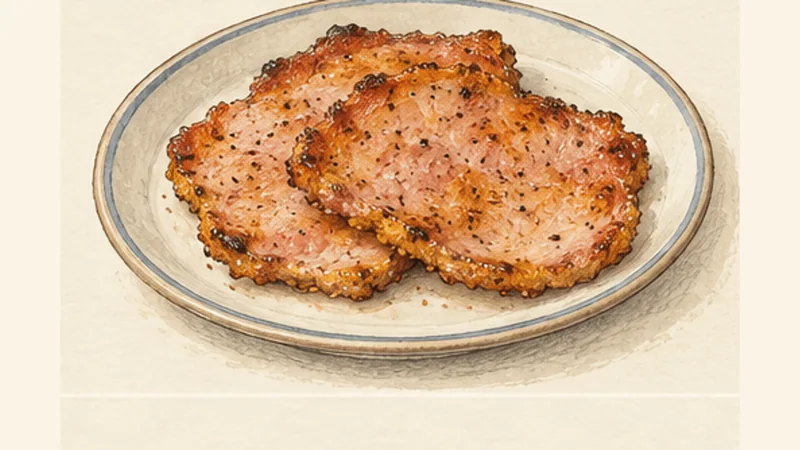 Toronto Peameal Bacon Sandwich, step 4: Season and rest briefly.