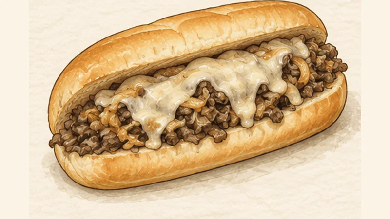 Philly Cheesesteak, step 7: Fill and serve immediately.