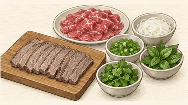 Beef Pho (Phở Bò), step 8: Slice the cooked beef.