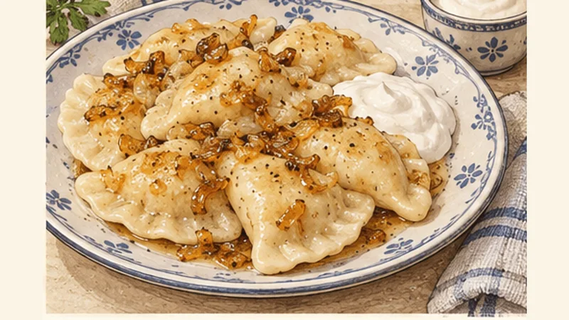 Polish Pierogi Ruskie, step 7: Butter and serve.