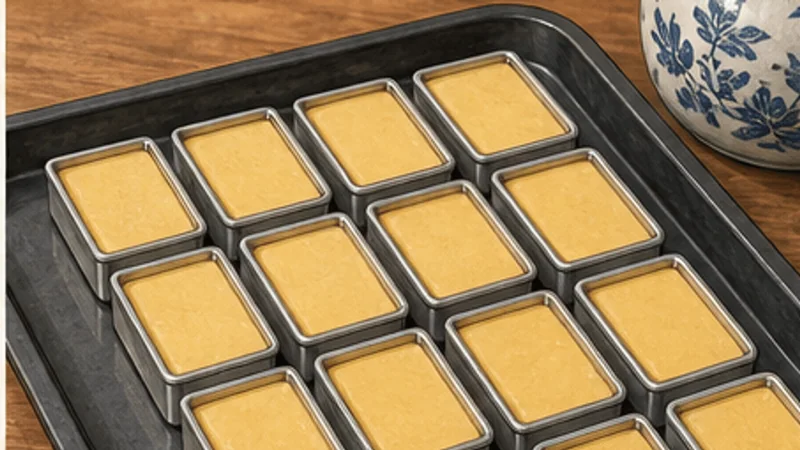 Taiwanese Pineapple Cakes, step 6: Press into molds.