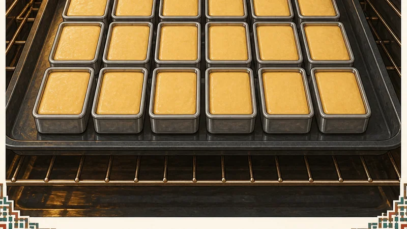 Taiwanese Pineapple Cakes, step 7: Bake and flip the molds.