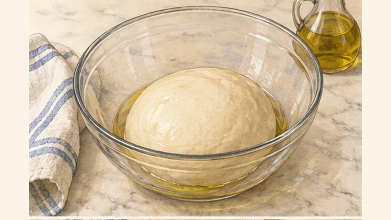 Niçoise Pissaladière with Anchovies and Olives, step 1: Make the yeast dough.