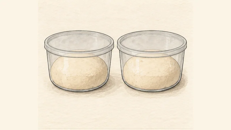 Pizza Margherita, step 2: Ferment and divide.