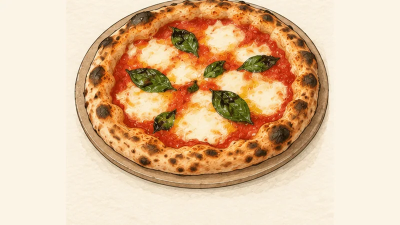 Pizza Margherita, step 5: Bake very hot.