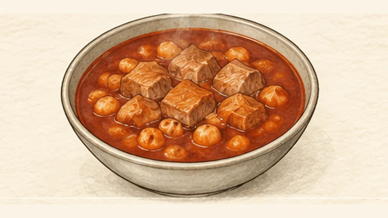 Pozole Rojo, step 9: Adjust salt and broth.