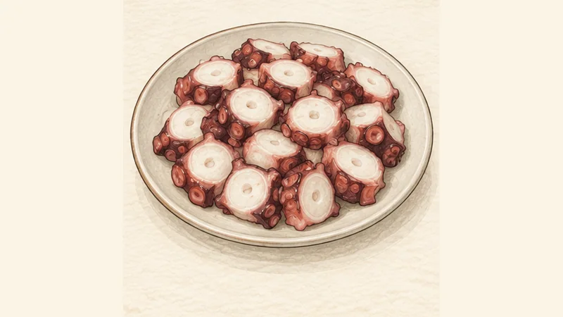 Pulpo a la Gallega (Pulpo á Feira), step 5: Cut the warm octopus.